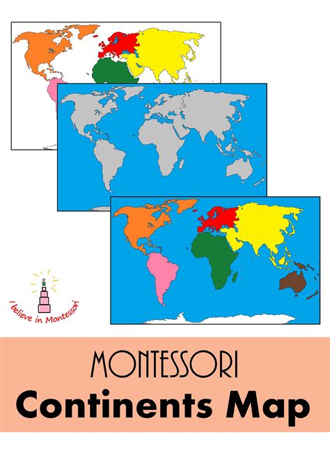 Montessori Continent Map Worksheet Gladys Andersons Kids Worksheets