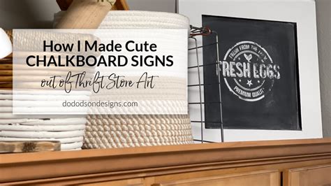 How I Made Simple Diy Small Chalkboard Signs Out Of Thrift Store Art