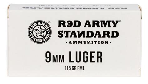 Red Army Standard Am3091 Red Army Standard 9mm Luger 115 Gr Full Metal