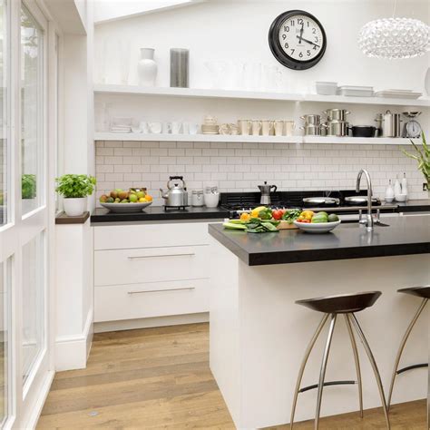 Check spelling or type a new query. Black & white kitchen with open shelving - think white ...