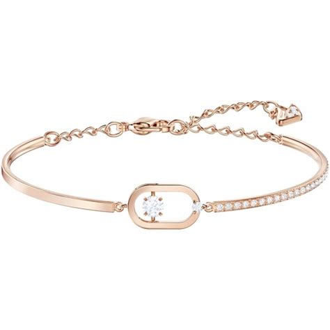 Swarovski Bracelet Jonc Sparkling Dance Ovale Rose Montres And Bijoux