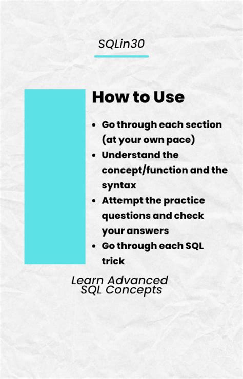 Sql Cheat Sheet Practice Questions Data Analyst Guides Pdf Digital Download Pages Etsy