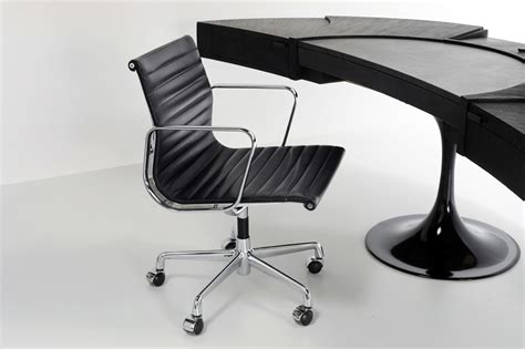 Eames office › the work › furniture title; Charles Eames office chair in black leather - WAUWSHOP Belgium