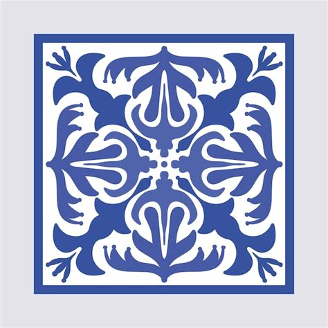 Premium Vector Blue Vintage Moroccan Mosaic Design
