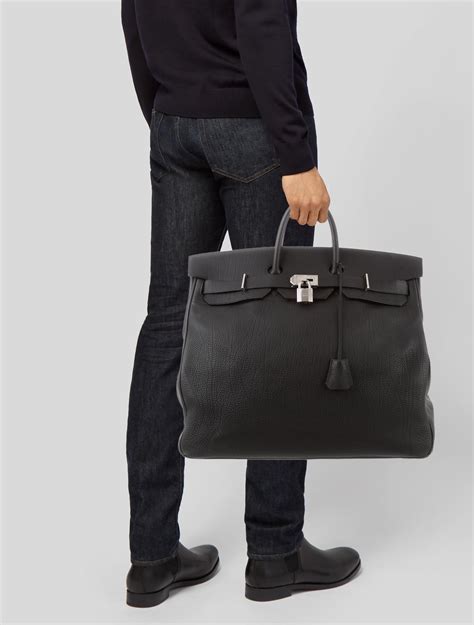 Hermès Fjord Hac Birkin 50 Black Weekenders Bags Her150234 The Realreal