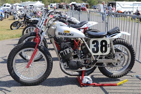 The flat track legend kenny roberts. OldMotoDude: Suzuki 250 Flat Tracker on display at the ...