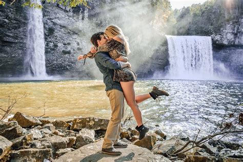 Romantic Waterfall Proposal Tennessee Fall Creek Falls Waterfall Proposal Fall