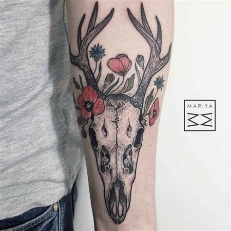 Deer Skull Tattoo Best Tattoo Ideas Gallery