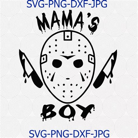 Jason Voorhees Mamas Boy Digital Download, Halloween SVG, Horror Movie