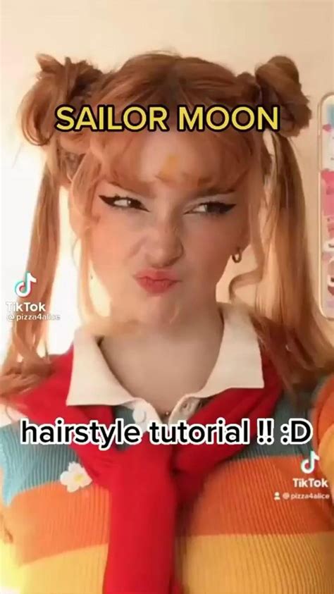 Sailor Moon Hairstyle Tutorial Video Anime Hair Hair Tutorial Hair Stylist Life