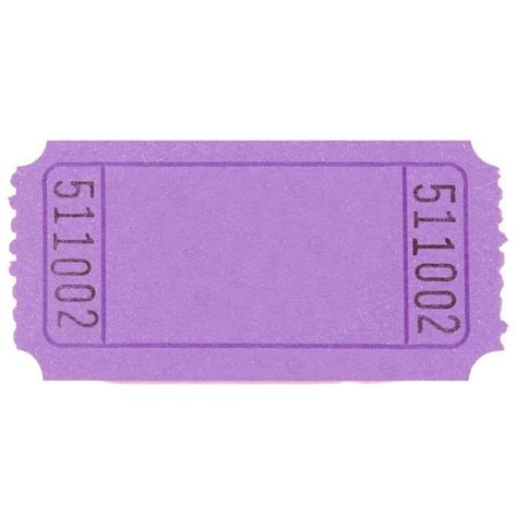 Purple Single Ticket Roll 2000ct Ticket Design Purple Party Tickets