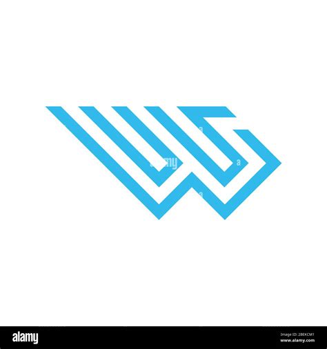 Plantilla De Diseño Vectorial Con El Logotipo De La Letra Inicial Ws O