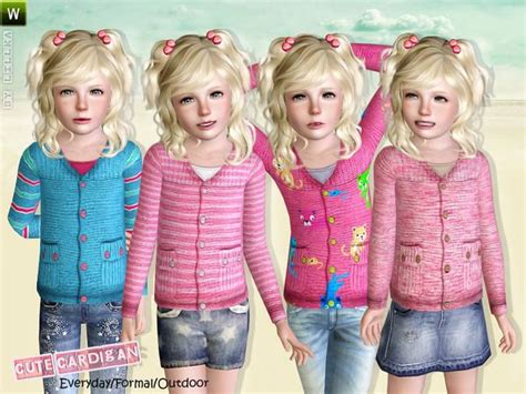 Cute Cardigan For Girls By Lillka Sims 3 Downloads Cc Caboodle Sims