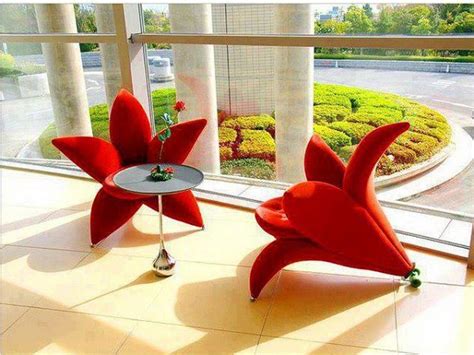 Red Blossom Flower Chair - AllDayChic