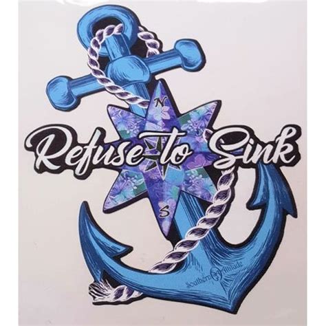 Color Decal Refuse To Sink Anchor