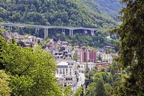 Greenery And The Buildings Of Montreux Editorial Stock Image Image Of