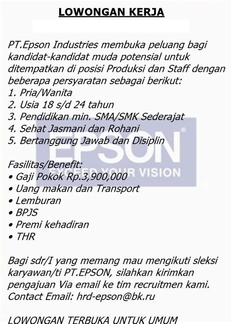 Scopri ricette, idee per la casa, consigli di stile e altre idee da provare. Gaji Pt Hansung : Gaji Pt Budi Makmur Jayamurni - Mutakhir ...