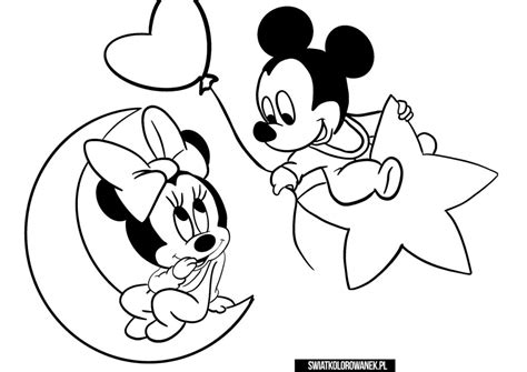 Mała Minnie I Mickey Darmowe Kolorowanki Do Druku