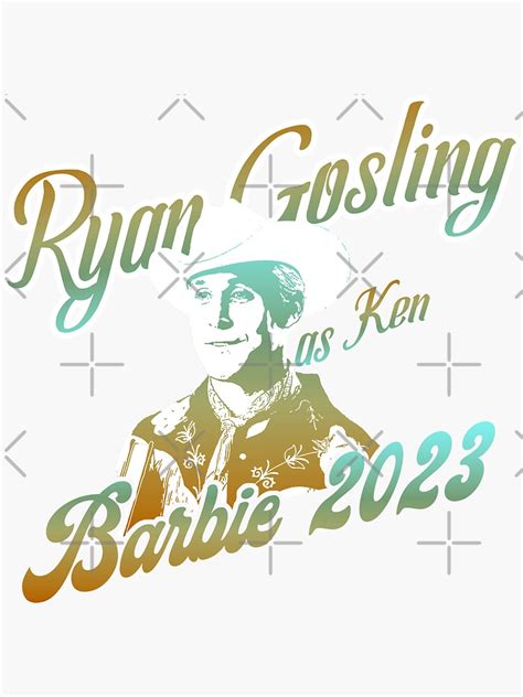 Barbie Movie 2023 Ryan Gosling As Ken Graphic Illustration Design By Ironpalette Sticker For