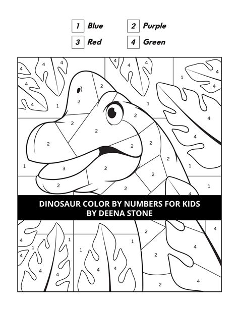 Dinosaur Color By Number Printables