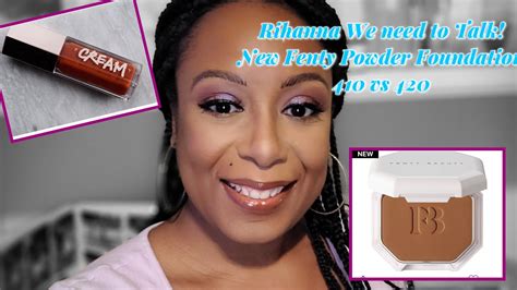 New Fenty Beauty Powder Foundation 410 Vs 420 Youtube