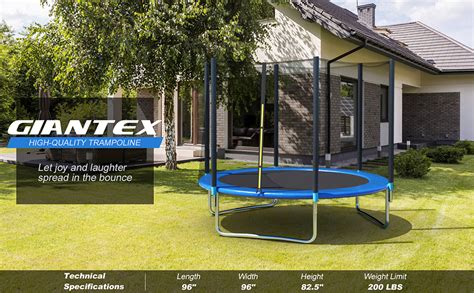 Giantex 8ft Trampoline Astm Approved Outdoor Trampoline W