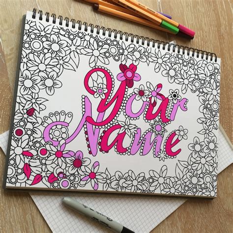 Coloring Pages With Names On Them Custom Name Coloring Pages At