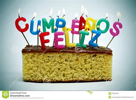 Cumpleanos Feliz Happy Birthday In Spanish Royalty Free Stock Image