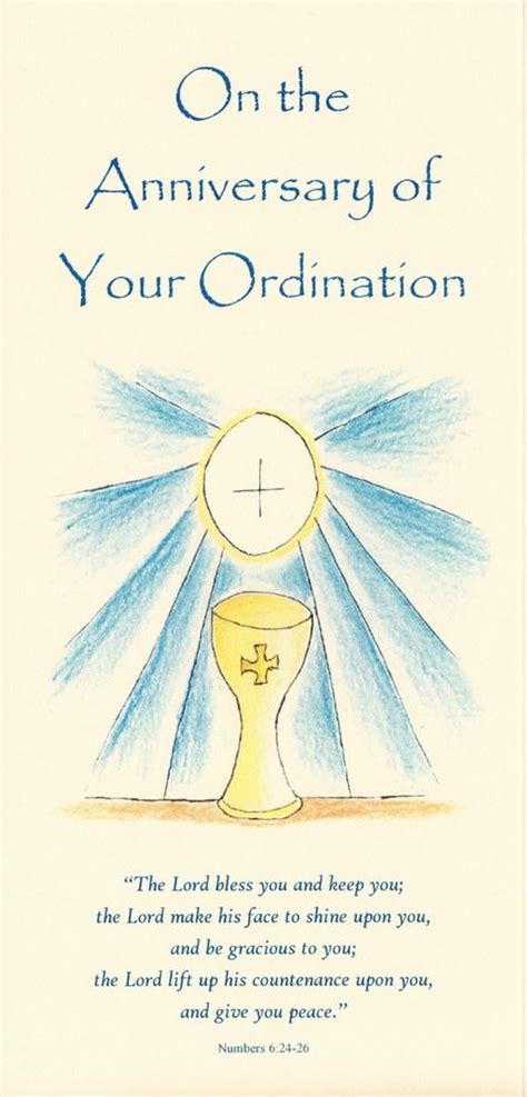 Ordination Anniversary Card 25 40 50 60 Years As Priest