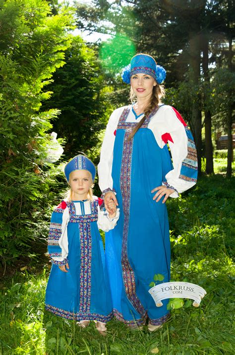 Traditional Russian Dress Dunyasha For Girl Folk Russian Clothing Store