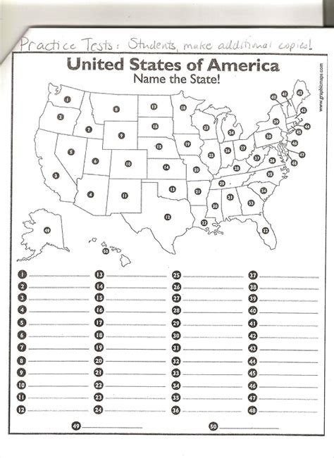 printable  states quiz printable  degree