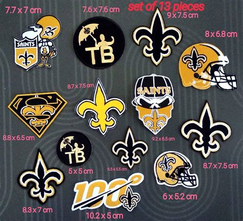 New Orleans Saints Sport Logo Patches Embroidery Iron On Sew Etsy