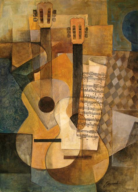 Both artists took apart objects and analyzed them in terms of their shapes. Picasso Cubism paintings