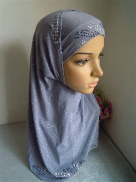 2 Pieces Female Arabia Muslim Hijab Fashion Arab Muslim Womens