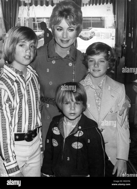 Shirley Jones With Sons L To R Shaun Cassidy Ryan Cassidy And Patrick Cassidy Stock