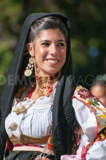 Redentore Festival The Parade Of Sardinian Traditional Costume Folk
