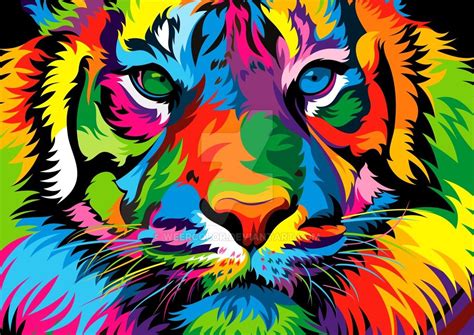 Tiger2 By Weercolor Colorful Animal Paintings Pop Art Animals Tiger