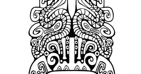 Mayan pyramid and fantasy symbols. Adult Coloring Pages: Mayan Mask 2 | Adult Coloring Pages ...