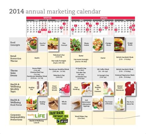 Marketing Calendar Template 30 Free Excel Pdf Documents Download