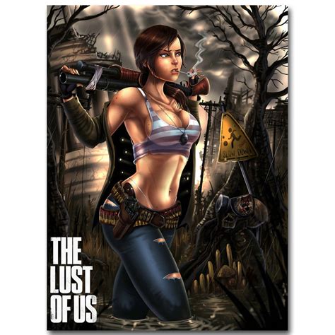 sexy ellie the last of us hot games fabric poster print 32x24