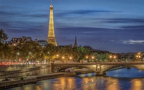 Download Wallpapers Eiffel Tower Paris Pont Des Invalides France