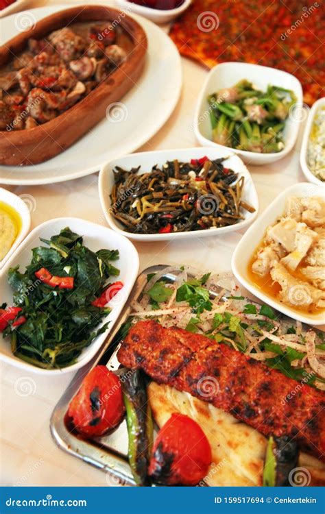Turkish Kebab And Turkish Appetizer Foods Stock Photo Image Of
