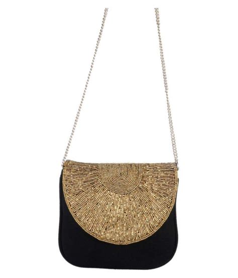Buy Rezzy Gold Fabric Crossbody At Best Prices In India Snapdeal