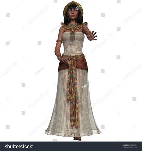 Egyptian Princess Egyptian Lady Traditional Clothing ภาพประกอบสต็อก