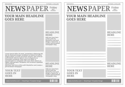 Breaking News Newspaper Template Newspaper Template N