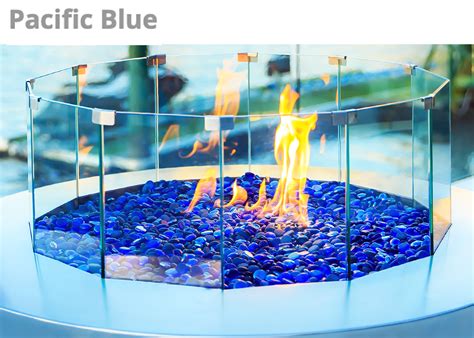 Pacific Blue Fire Pit Glass Pebbles Southern Stainless