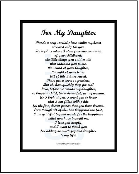 To My Daughter Brunette Wedding Day Poem From Father Who