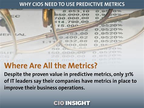Why Cios Need To Use Predictive Metrics Cio Insight