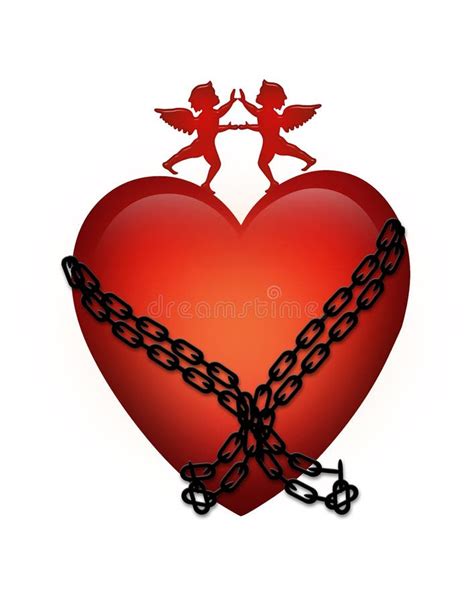 Heart In Chains Tattoo Stock Illustration Illustration Of Decorative