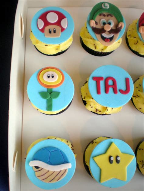 Buttercream frosting and fondant accents. Sugar Siren Cakes Mackay: Super Mario Brothers Cupcakes